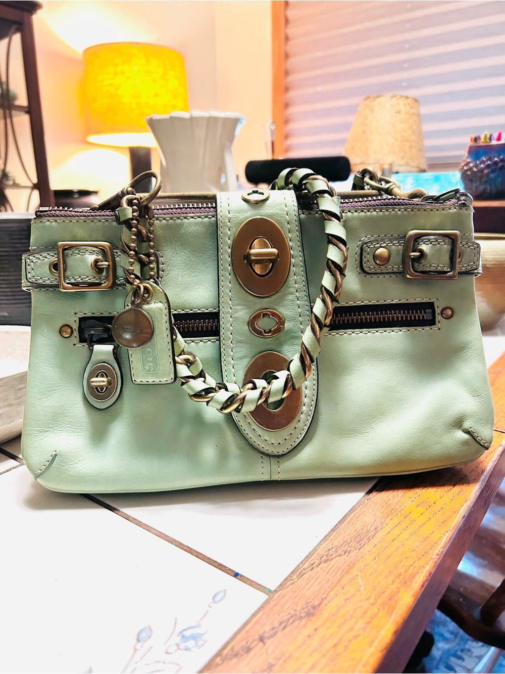 Coach Mint Green Vintage Bridget Legacy